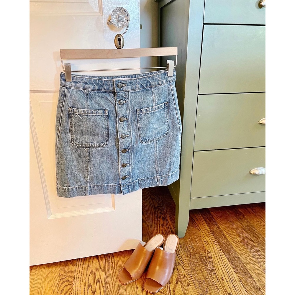 Vintage LOFT denim mini skirt